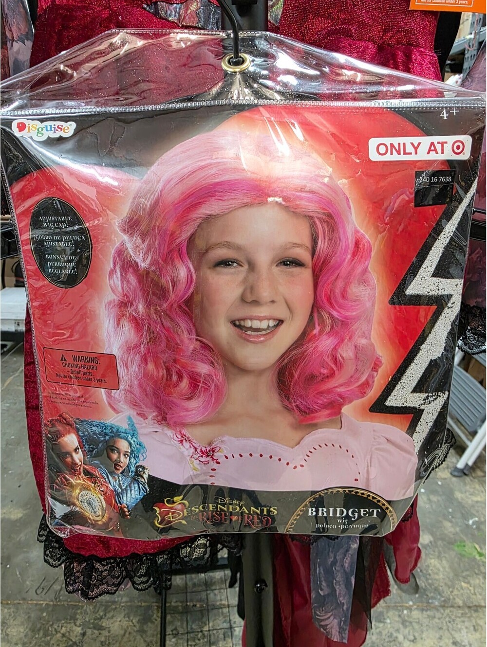 Disguise Descendants 3 Inspired Bridget Pink Curly Wig for Kids